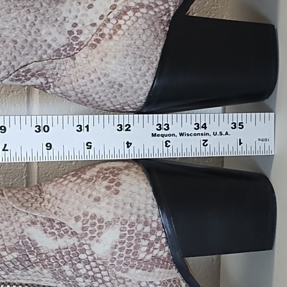 Dolce Vita Snake Embossed Genuine Leather Silver Inner Zipper Samie Boot 8.5 - Picture 5 of 14